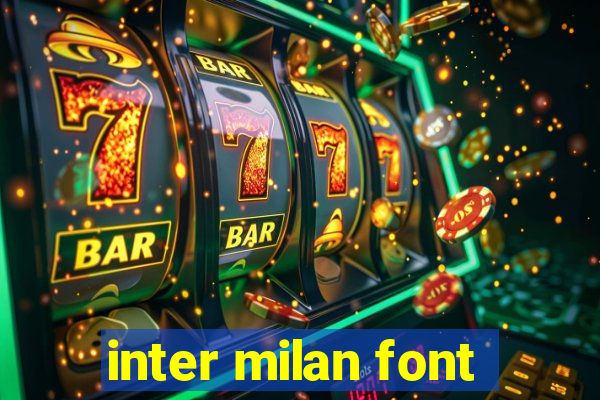 inter milan font