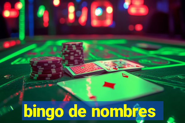 bingo de nombres