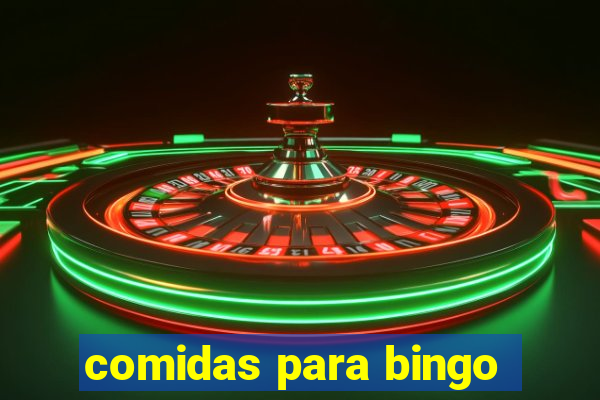 comidas para bingo