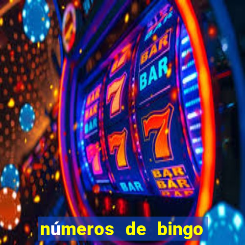 números de bingo de 1 a 75