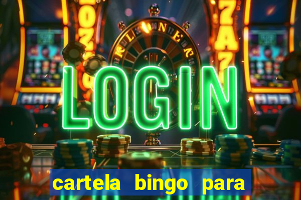 cartela bingo para cha de cozinha imprimir gratis