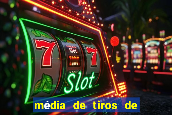 média de tiros de meta por jogo