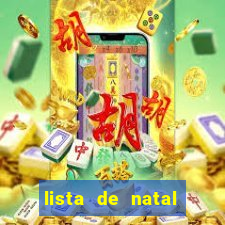 lista de natal para imprimir