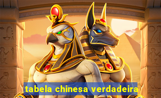 tabela chinesa verdadeira