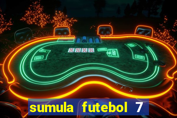 sumula futebol 7 society excel