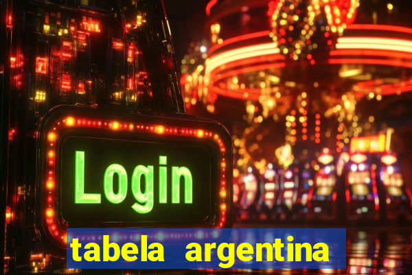 tabela argentina torneo betano