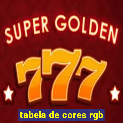 tabela de cores rgb