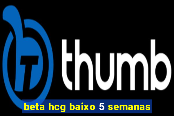 beta hcg baixo 5 semanas